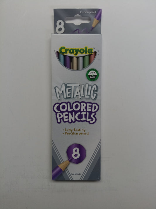 8/PKG PENCILS METALLIC