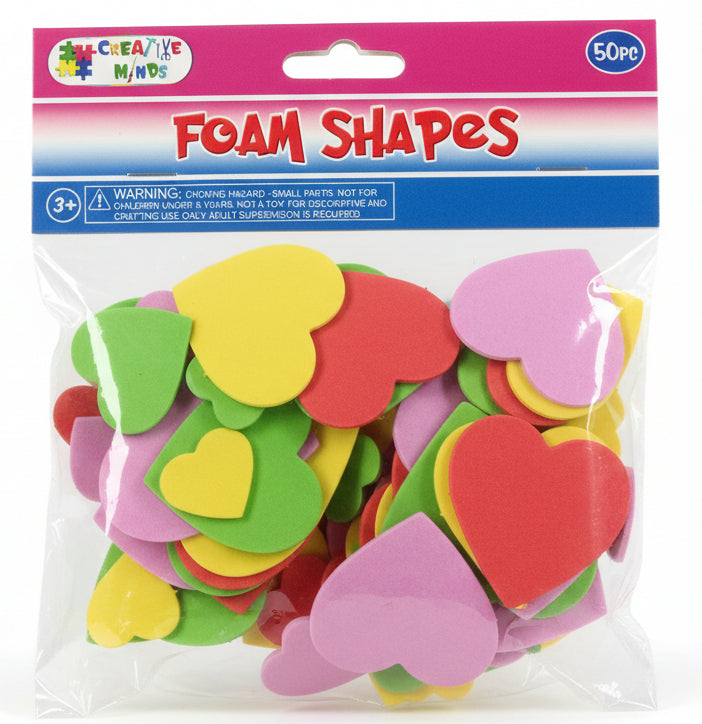 Foam Craft | Hearts | 3 sizes | 50 pc