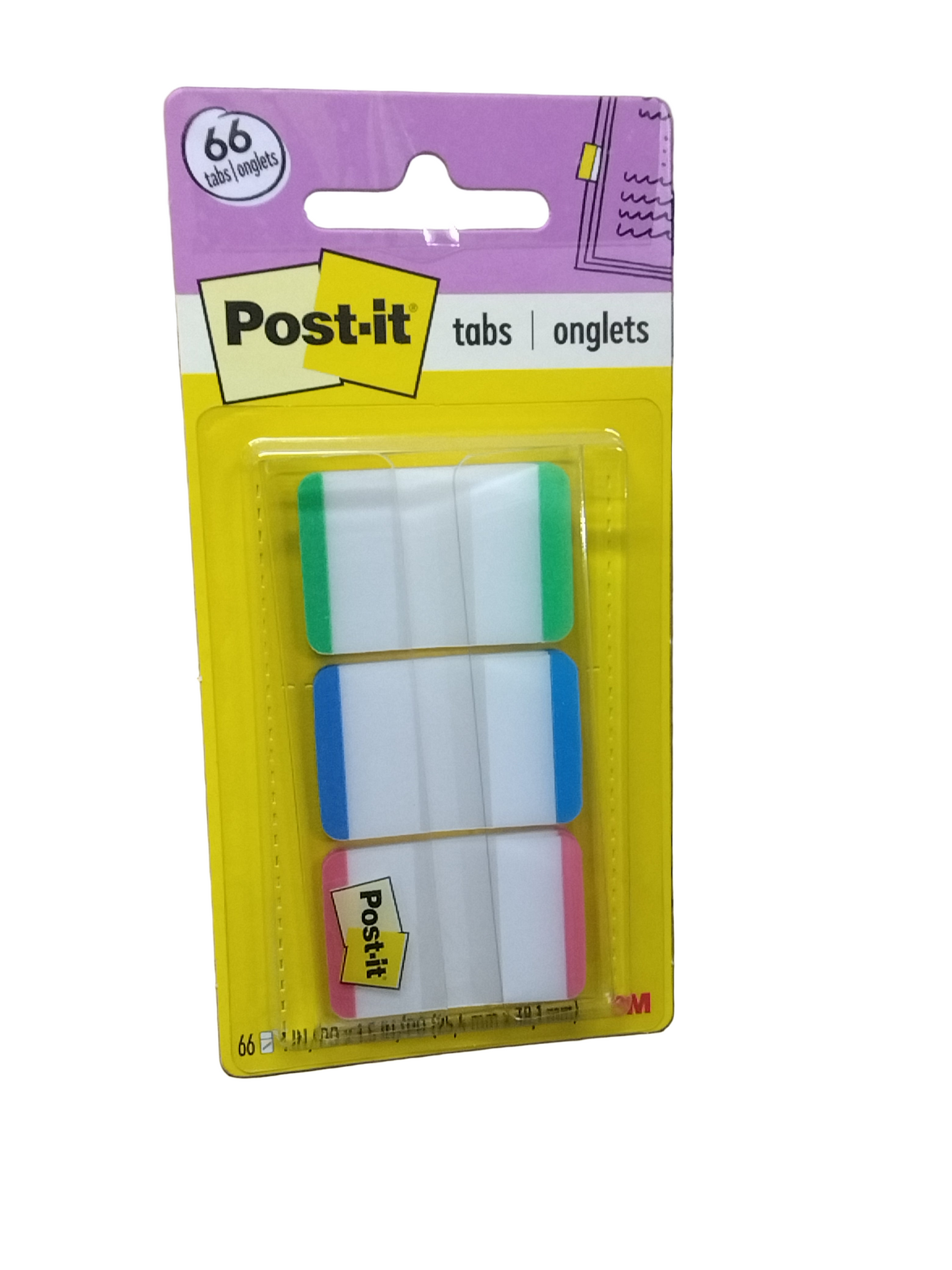 Post it Durable Lined Green-Blue-Red
