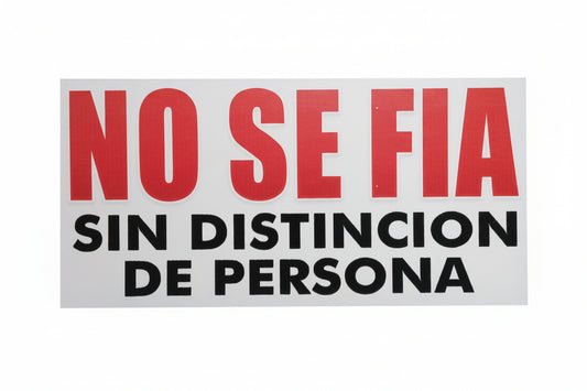No Se Fia Sign - JA Riollano