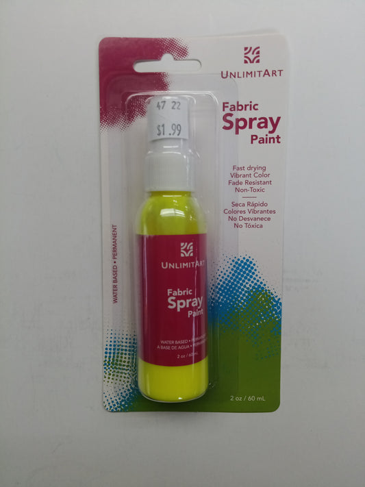 SPRAY PAINT FABRIC NEON YELLOW WATER PERMANENT