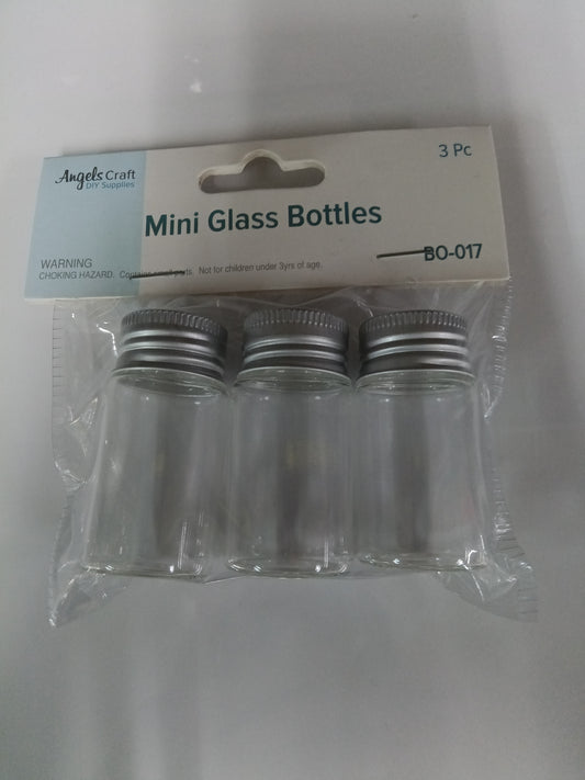 GLASS BOTTLES 3CT 1''X2''