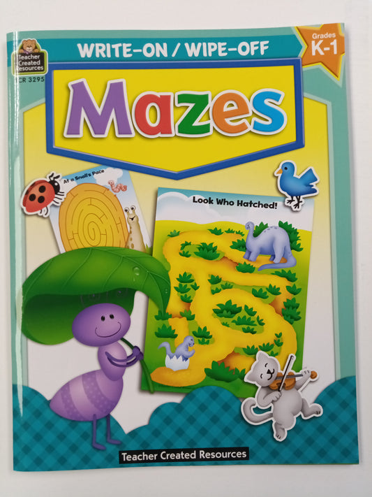 MAZES WRITE-ON WIPE-OFF BOOK