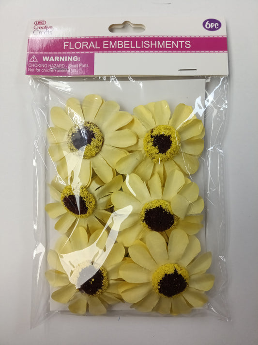 FLORAL EMBELLISHMENTS DAISY YELLOW