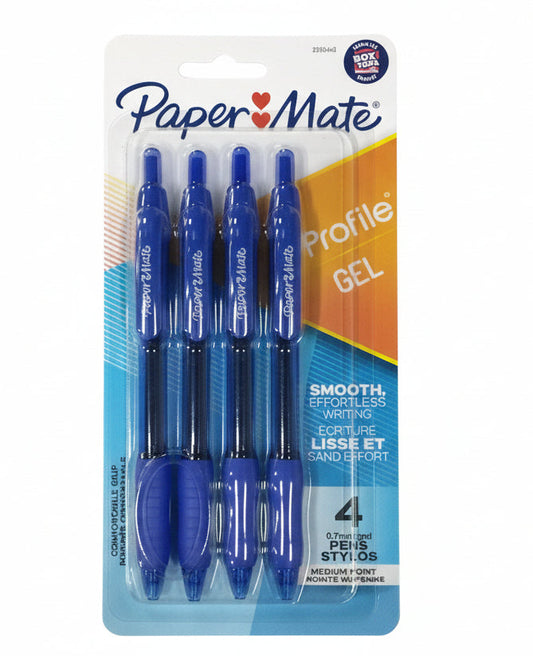Paper Mate Profile Gel | 0.7mm | 4 cd | Blue