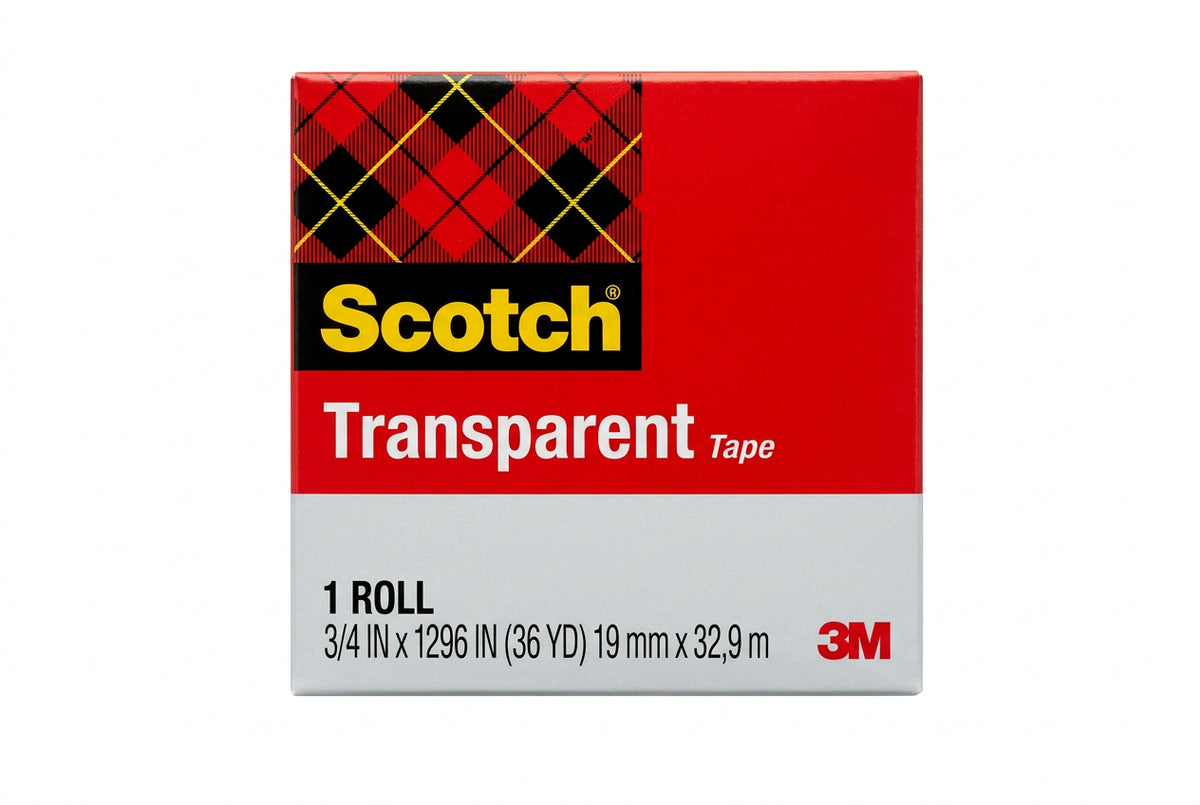 Transparent Tape 3/4" X 36 yd PAQ.12 - JA Riollano