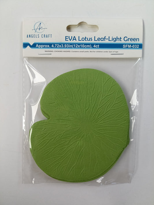 EVA LOTUS LEAF DECORATION-LIGHT GREEN, 4CT