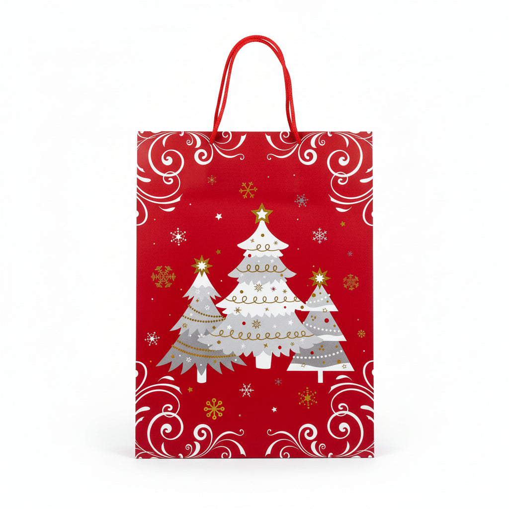 Gift Bag Xmas Holographic 4 Asst Large