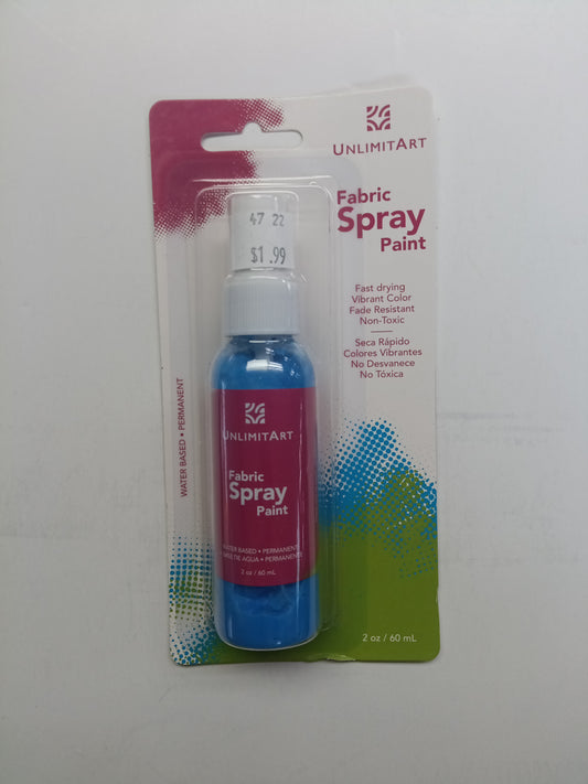 SPRAY PAINT FABRIC NEON BLUE WATER BASED PERMANENT