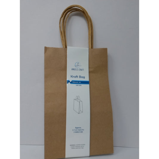 KRAFT BAG-NATURAL 3CT 5.11X3.15X8.27IN