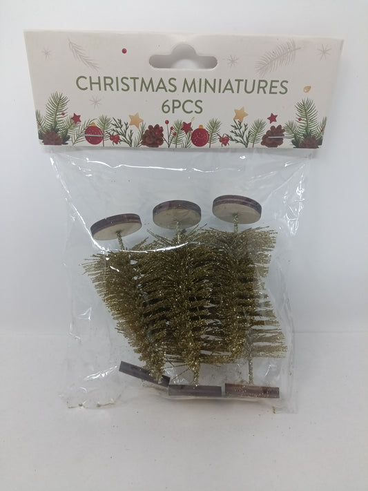 Christmas Gold Tree 6 pcs