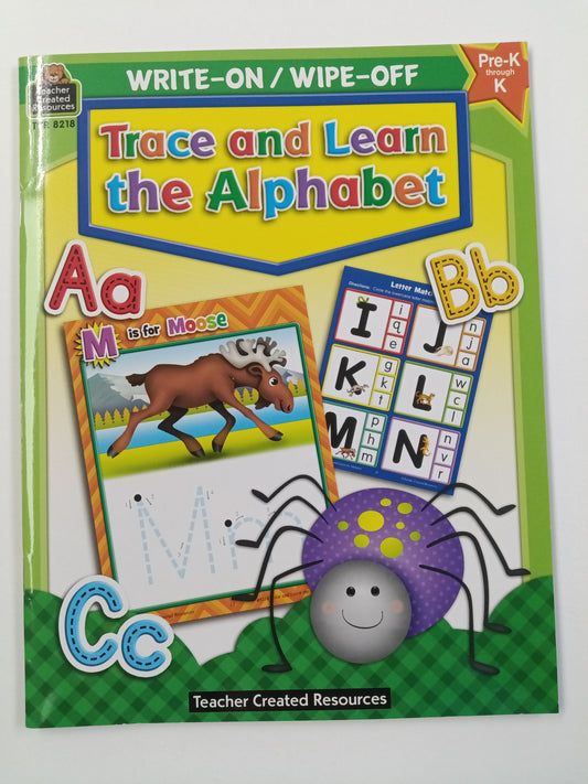 TRACE AND LEARN THE ALPHABET WRITE-ON WIPE-OFF