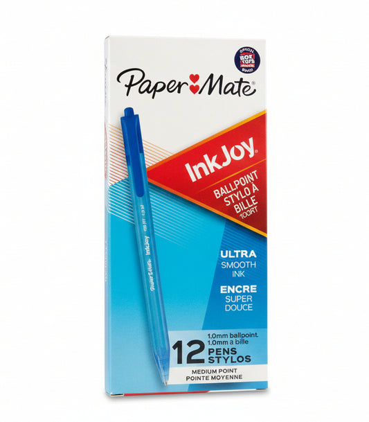 Paper Mate INKJOY | 100 | RT | |Med | 1.0mm | Blue | Cj.12