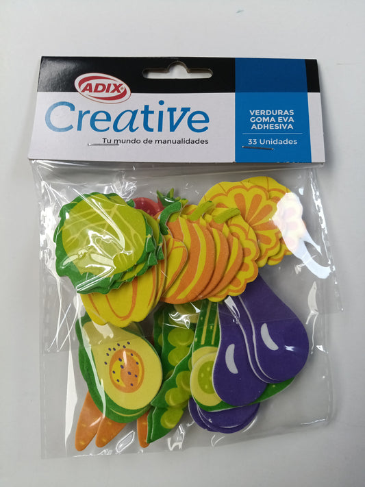 VERDURAGOMA EVA ADHESIVA 33 PCS