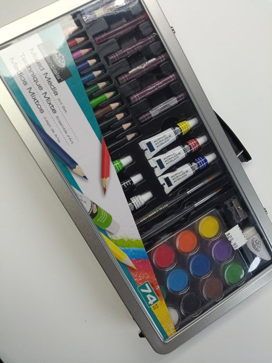 MIXED MEDIA LARGE WINDOW TIN SET