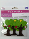 FELT FLOWER TREE 3PC 6X7CM