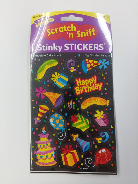 BIG BIRTHDAY MIXED SHAPES STICKERS 68 STICKERS