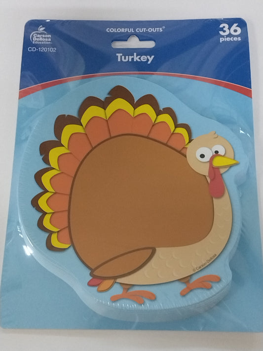 COLORFUL CUT-OUTS TURKEY