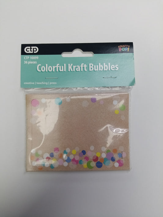 KRAFTY POP COLORFUL KRAFT BUBBLES LABELS