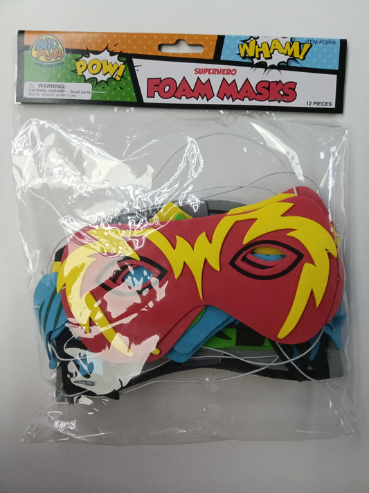 FOAM SUPERHERO MASKS