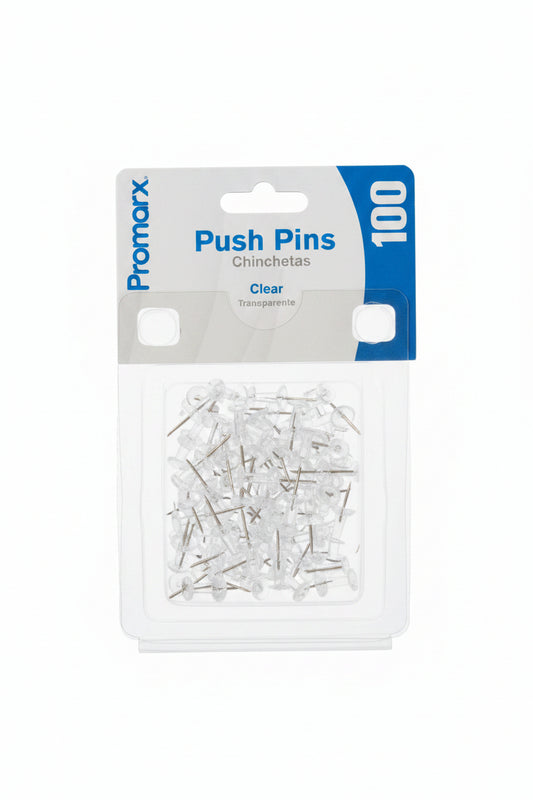 Push Pins Clear Transparent PQ.100 – imagen 1 - JA Riollano