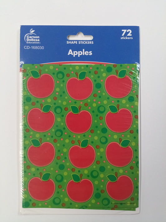 SHAPE STICKER APPLES 72 STICKERS