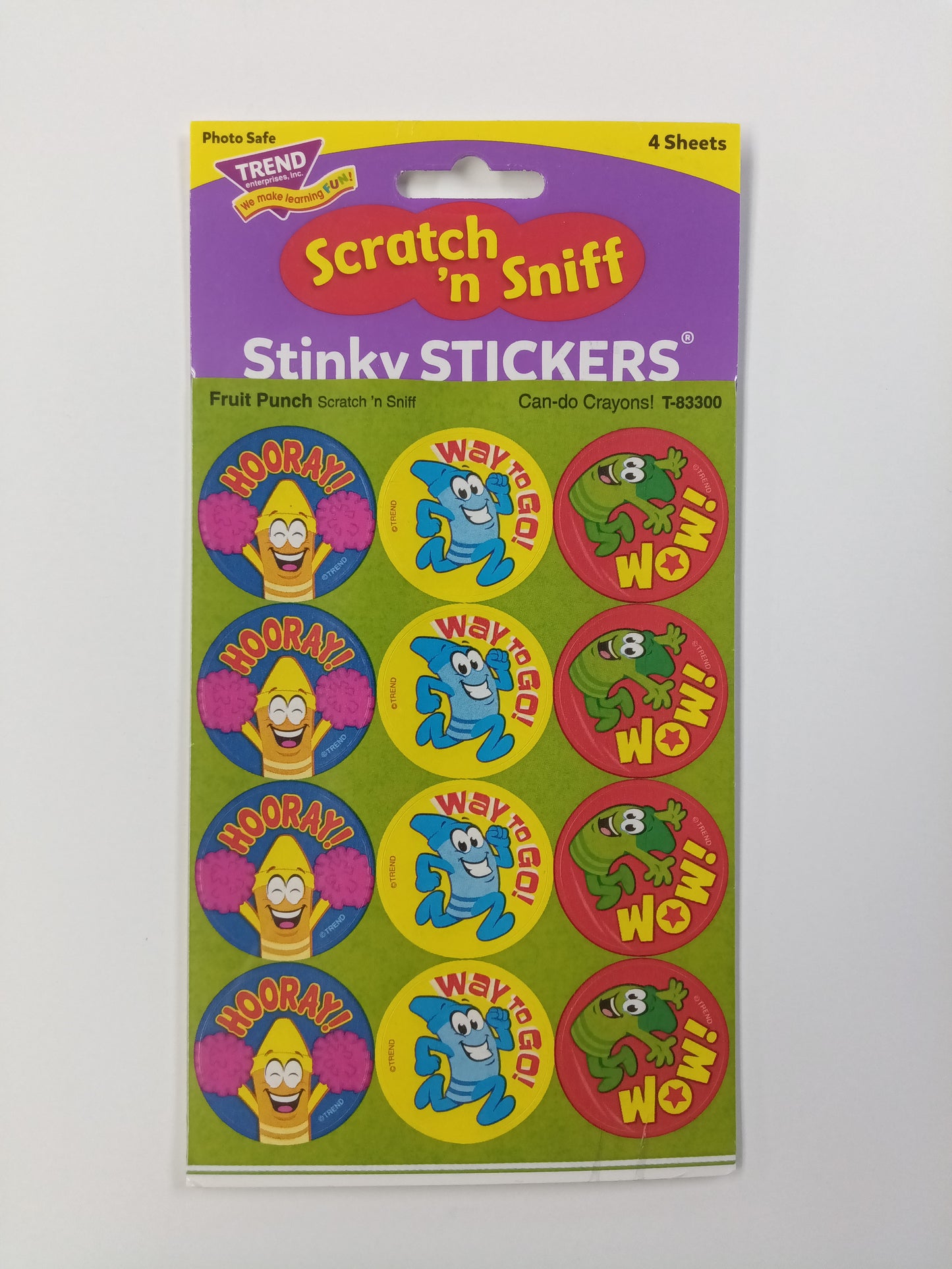 CAN-DO CRAYONS!, FRUIT PUNCH SCENT STICKER LARGE R