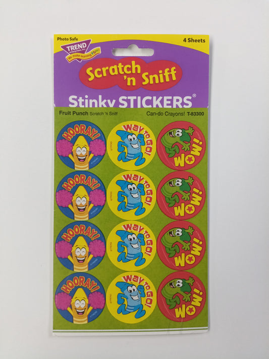 CAN-DO CRAYONS!, FRUIT PUNCH SCENT STICKER LARGE R