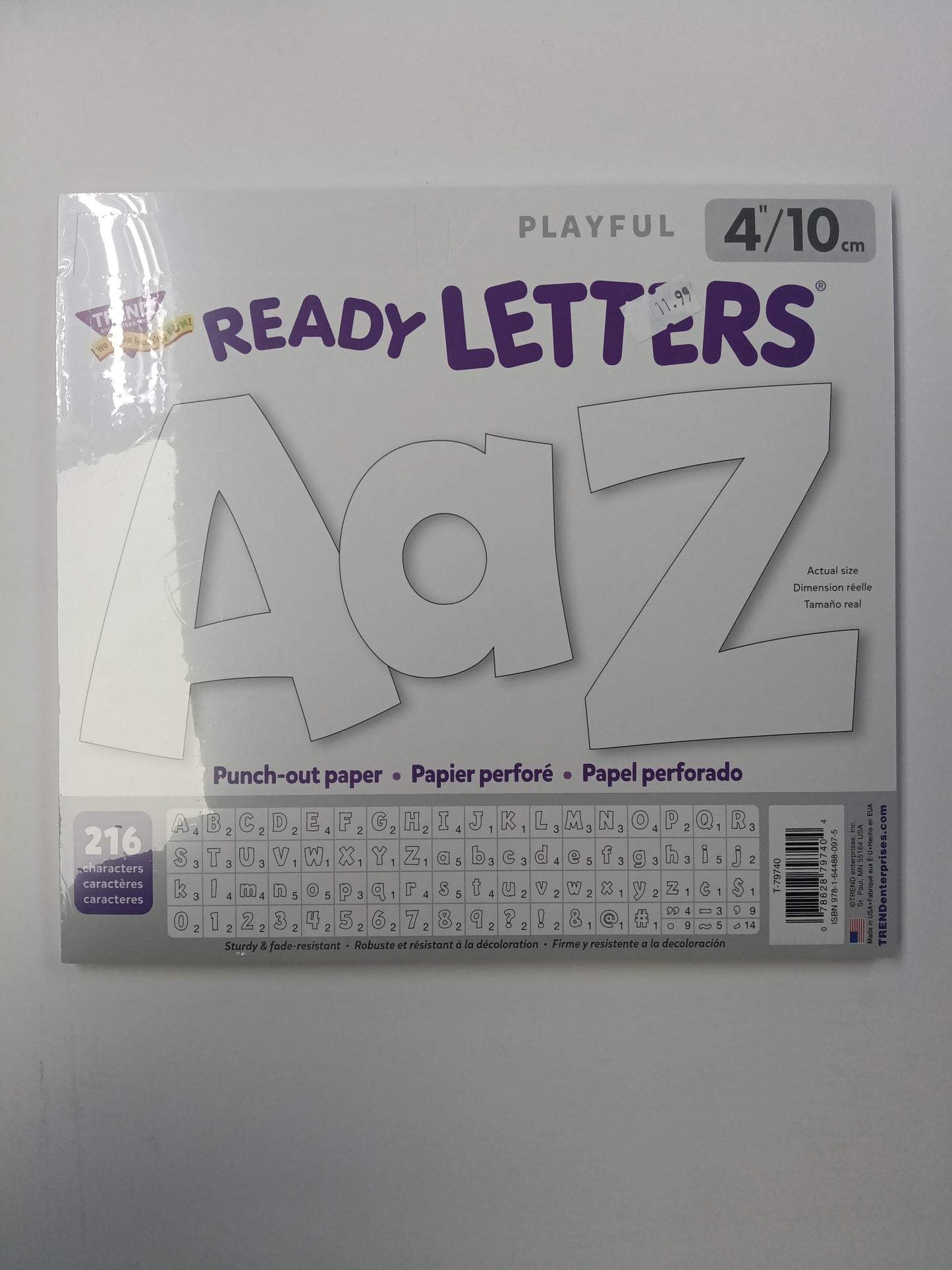White 4-Inch Uppercase/Lowercase