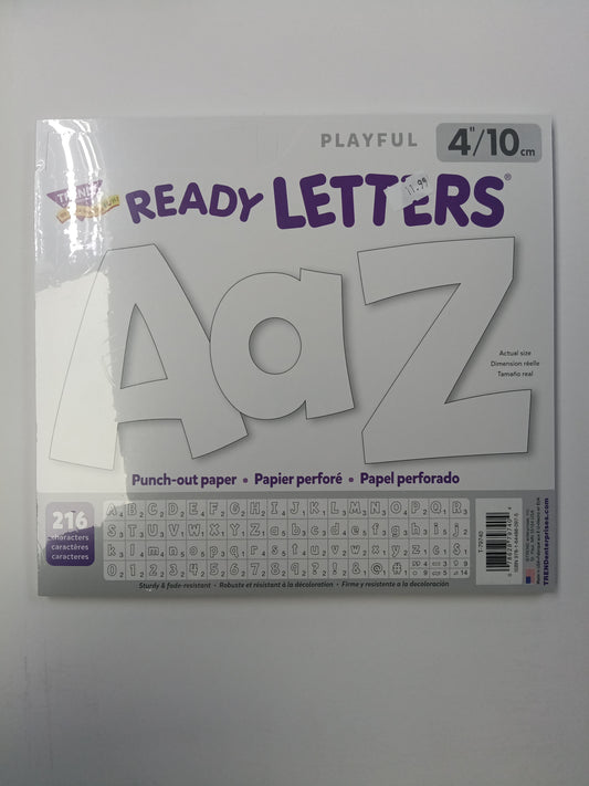 White 4-Inch Uppercase/Lowercase