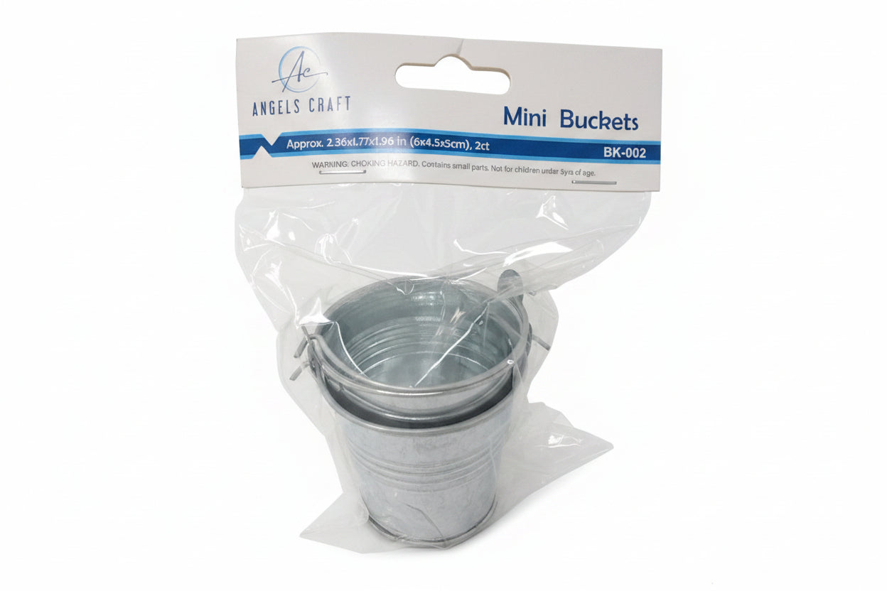 MINI CHROME BUCKET 2.36X1.77X1.96IN