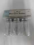 CLEAR GLASS ROUND BOTTLE W/SCREW 3CT 3CMX6CM