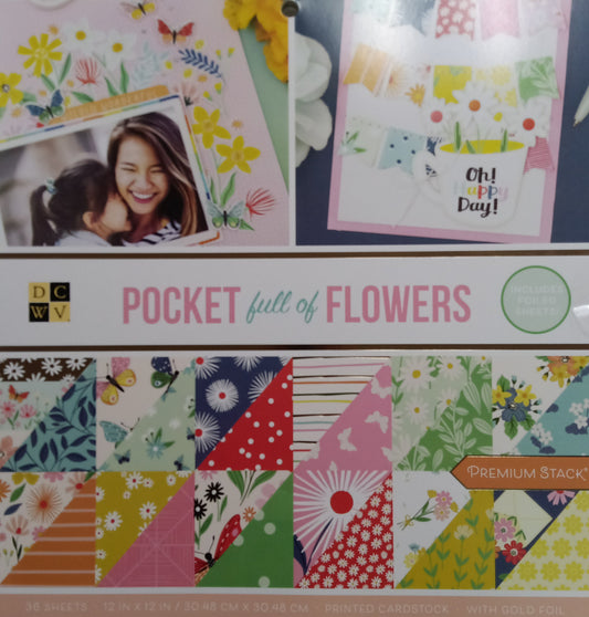 POCKET FULL OF FLOWERS CARDSTOCK