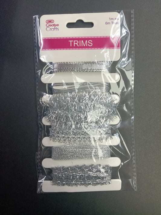 TRIMS SAMPLER GOLD/SILVER ASSTD 6X1M EA