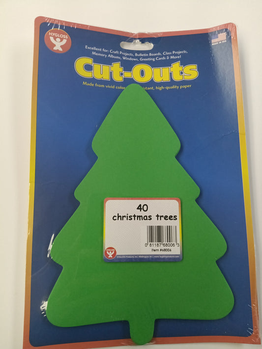 BRIGHT SHAPES – 8.5" CHRISTMAS TREE GREEN 40PCS