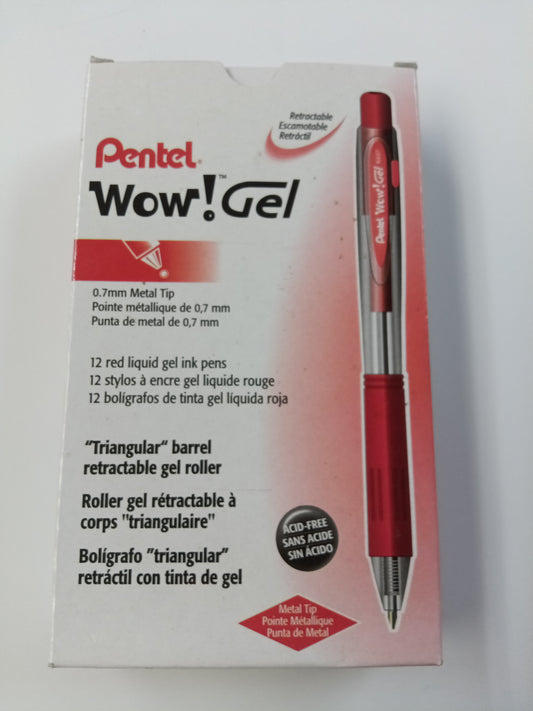 WOW GEL RT RED .7MM CJ.12