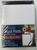 White 8.5x11 Legal Pad PQ.12