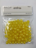 DISCO BEADS WHITE YELLOW 8MM 100 PC