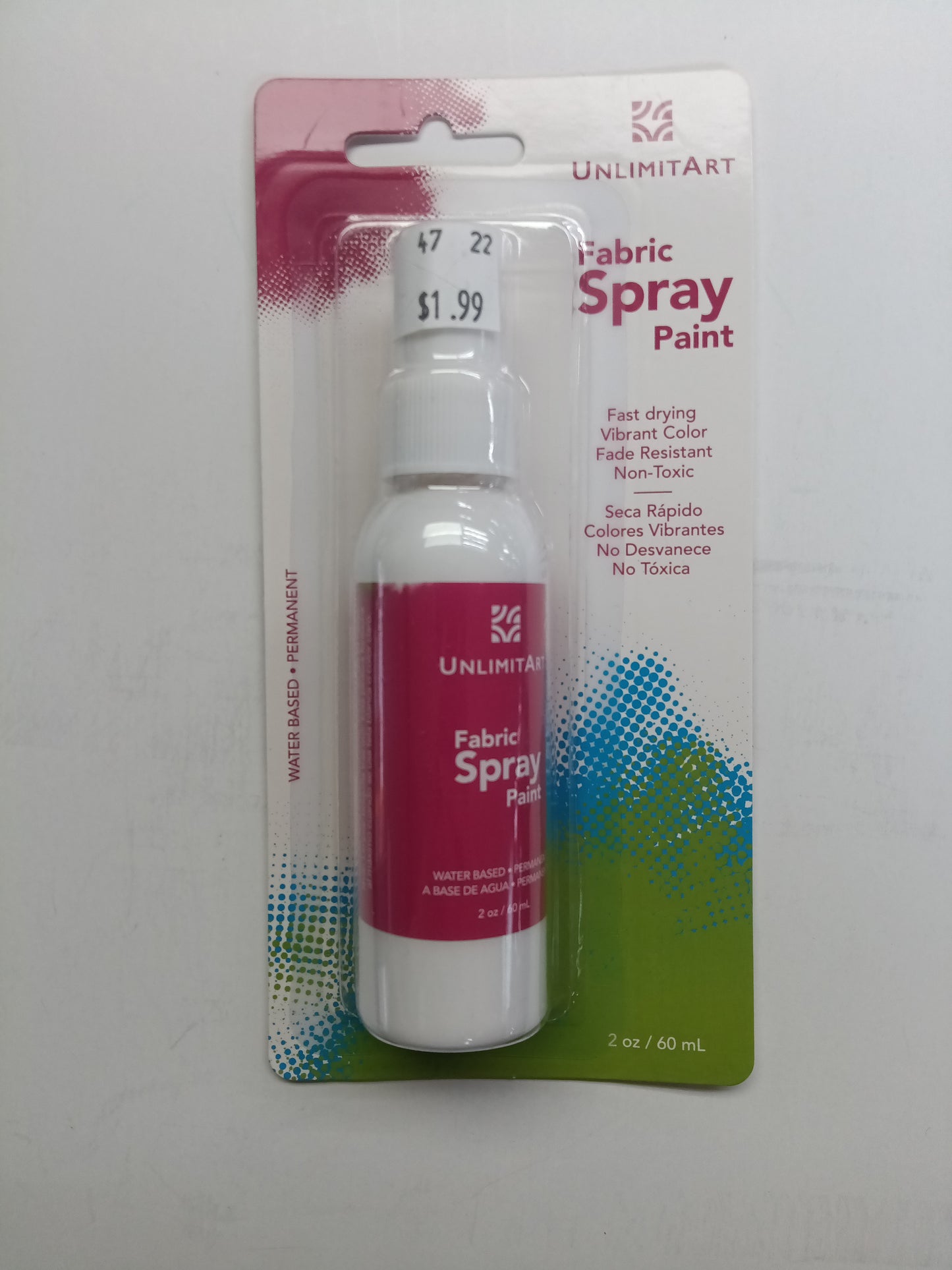 SPRAY PAINT FABRIC WHITE WATER BASED PERMANENT