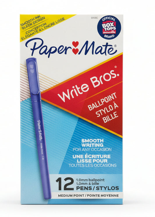 Paper Mate Write Bros Ballpoint | Blue | 12ct