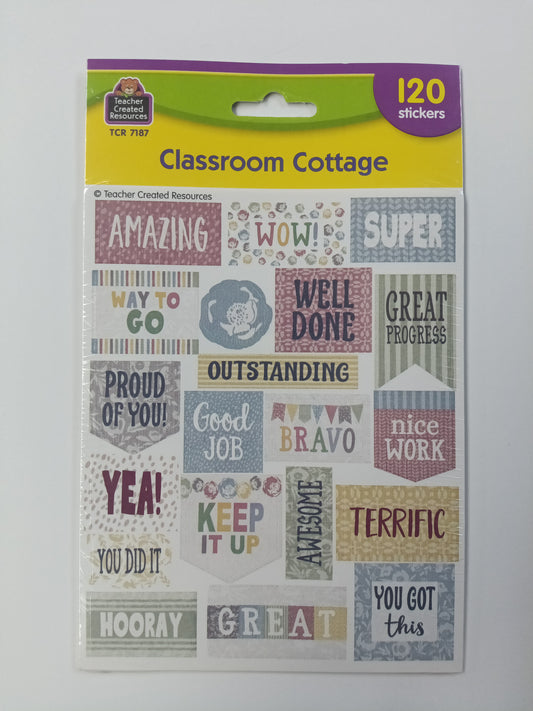 CLASSROOM COTTAGE STICKERS 120PCS