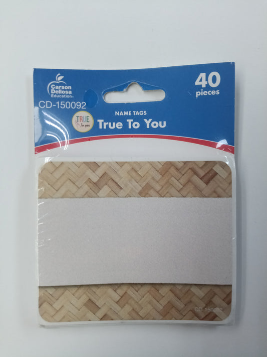TRUE TO YOU NAME TAGS 40PCS