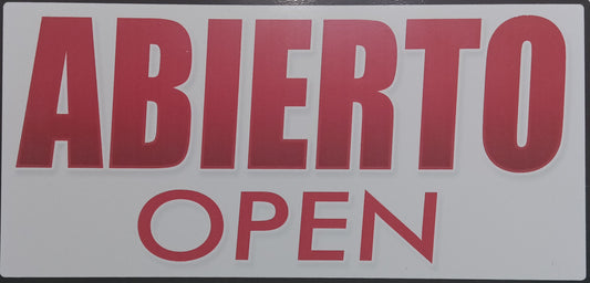 ABIERTO/OPEN SIGN