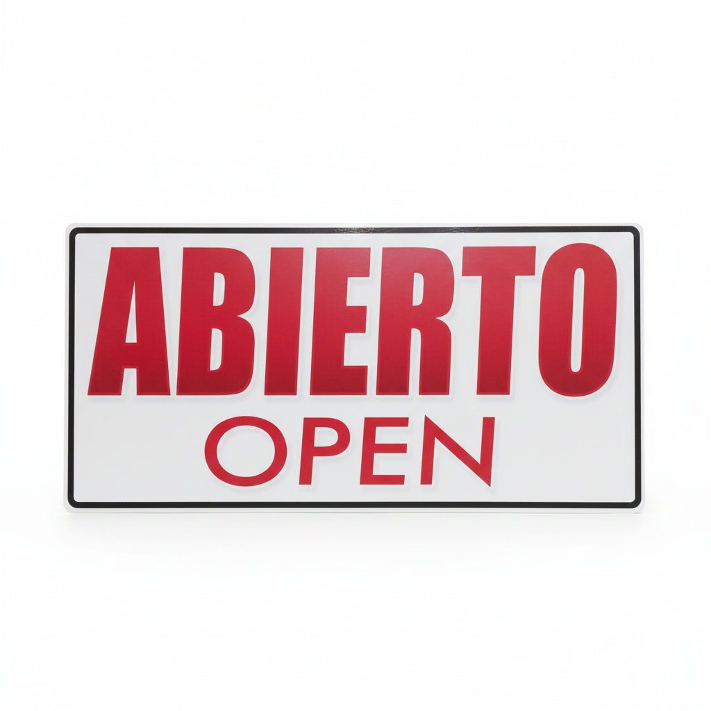 Abierto/Open Sign - JA Riollano