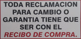 TODA RECLAMACION SIGN