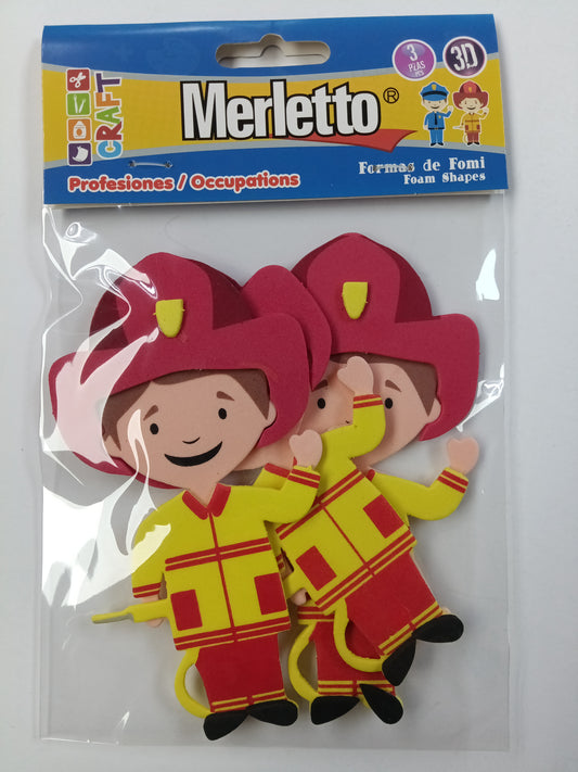 FORMAS FOAMY PROFESIONES POLICIA/BOMBEROS 3PCS