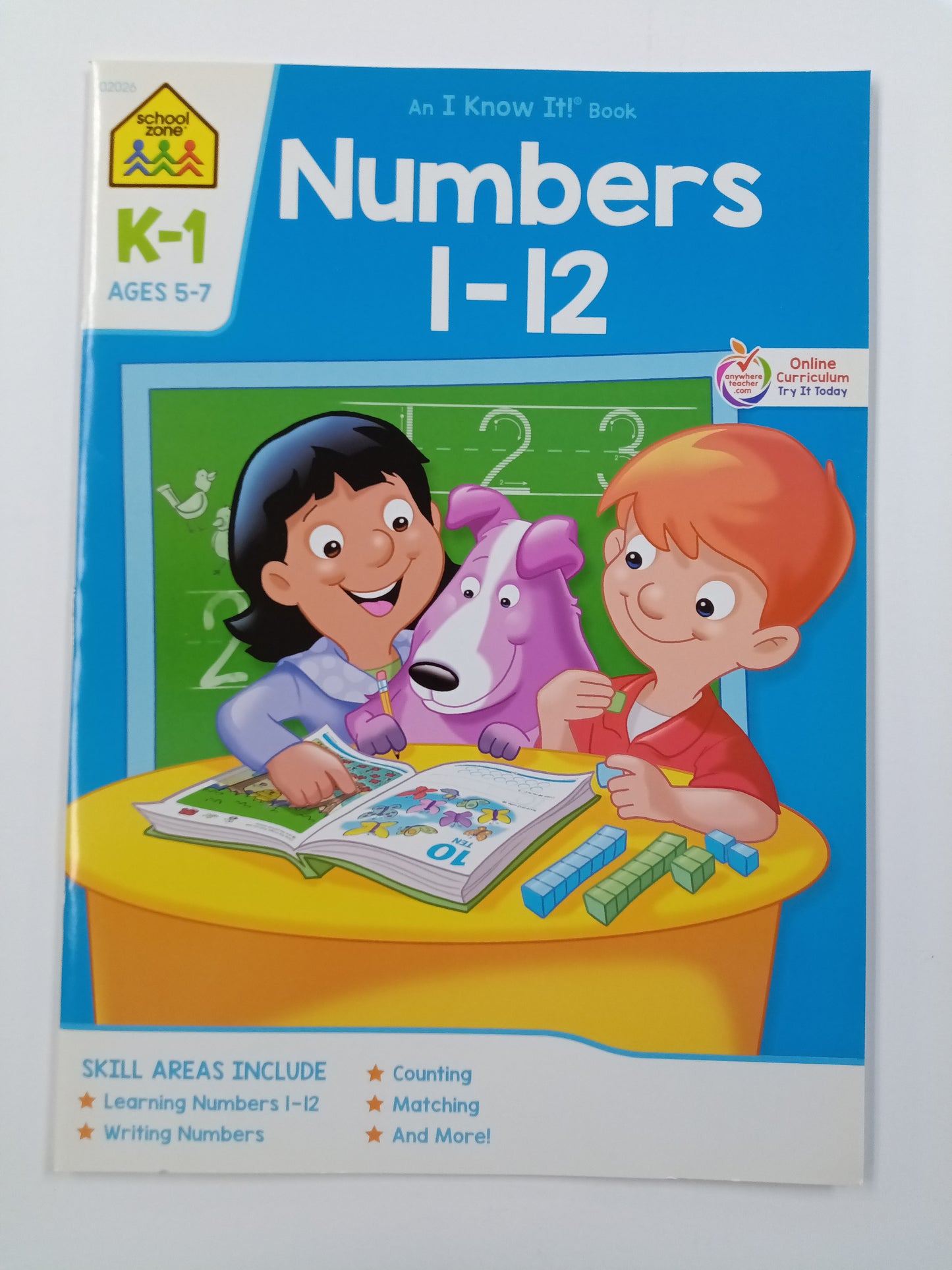 NUMBERS 1-12 BOOK GRADE K-1(NO DEVOLUCION)