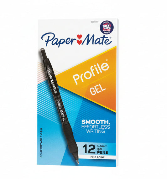 Paper Mate Profile Gel | 0.5mm | Black | 12cd