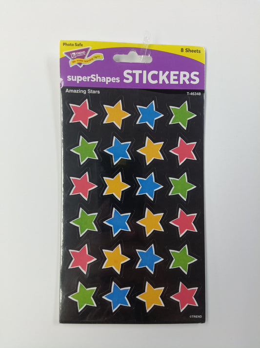 AMAZING STARS SUPERSHAPES STICKERS 120PCS
