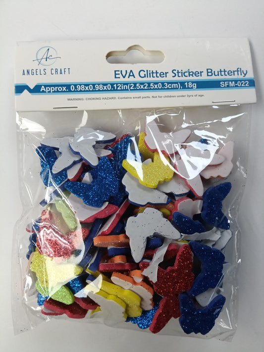 EVA GLITTER STICKER-BUTTERFLY